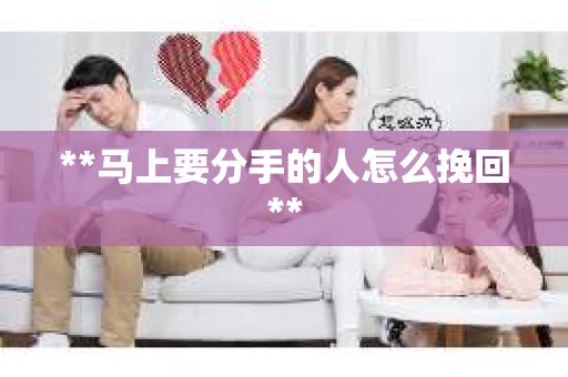 **马上要分手的人怎么挽回**
