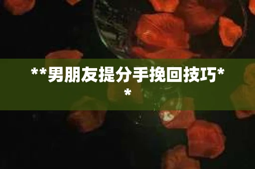 **男朋友提分手挽回技巧**