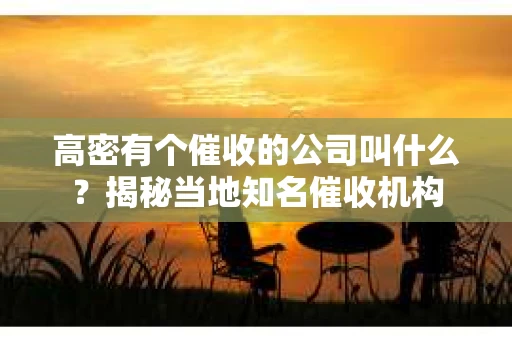 高密有个催收的公司叫什么？揭秘当地知名催收机构