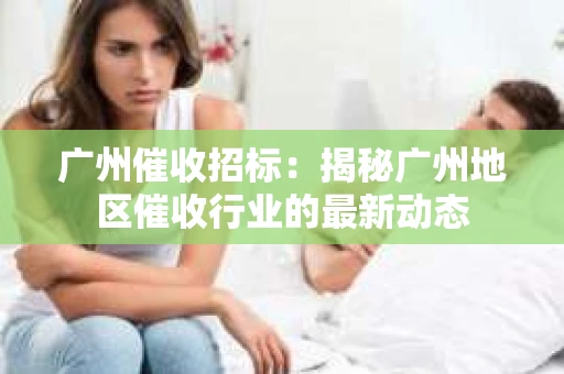 广州催收招标：揭秘广州地区催收行业的最新动态