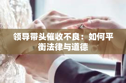 领导带头催收不良：如何平衡法律与道德
