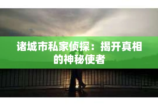 诸城市私家侦探：揭开真相的神秘使者