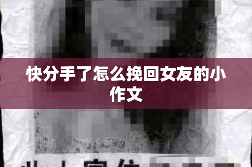 快分手了怎么挽回女友的小作文