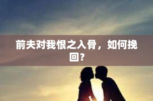 前夫对我恨之入骨，如何挽回？