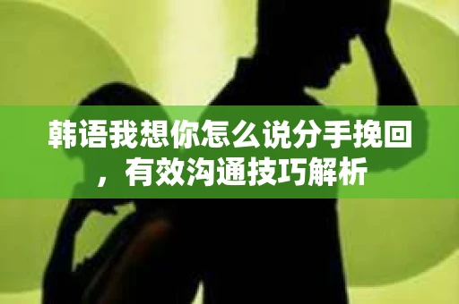 韩语我想你怎么说分手挽回，有效沟通技巧解析