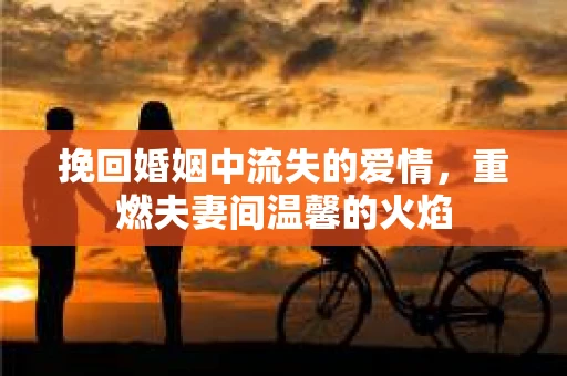 挽回婚姻中流失的爱情，重燃夫妻间温馨的火焰