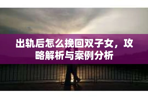 出轨后怎么挽回双子女，攻略解析与案例分析