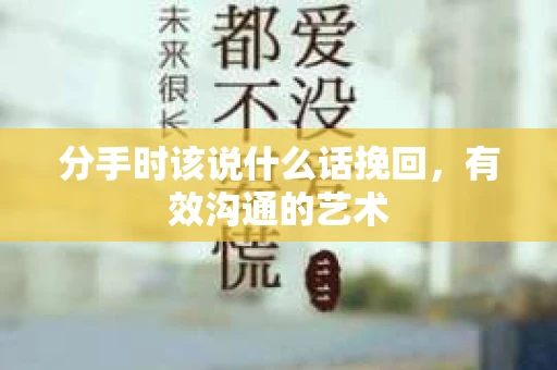 分手时该说什么话挽回，有效沟通的艺术